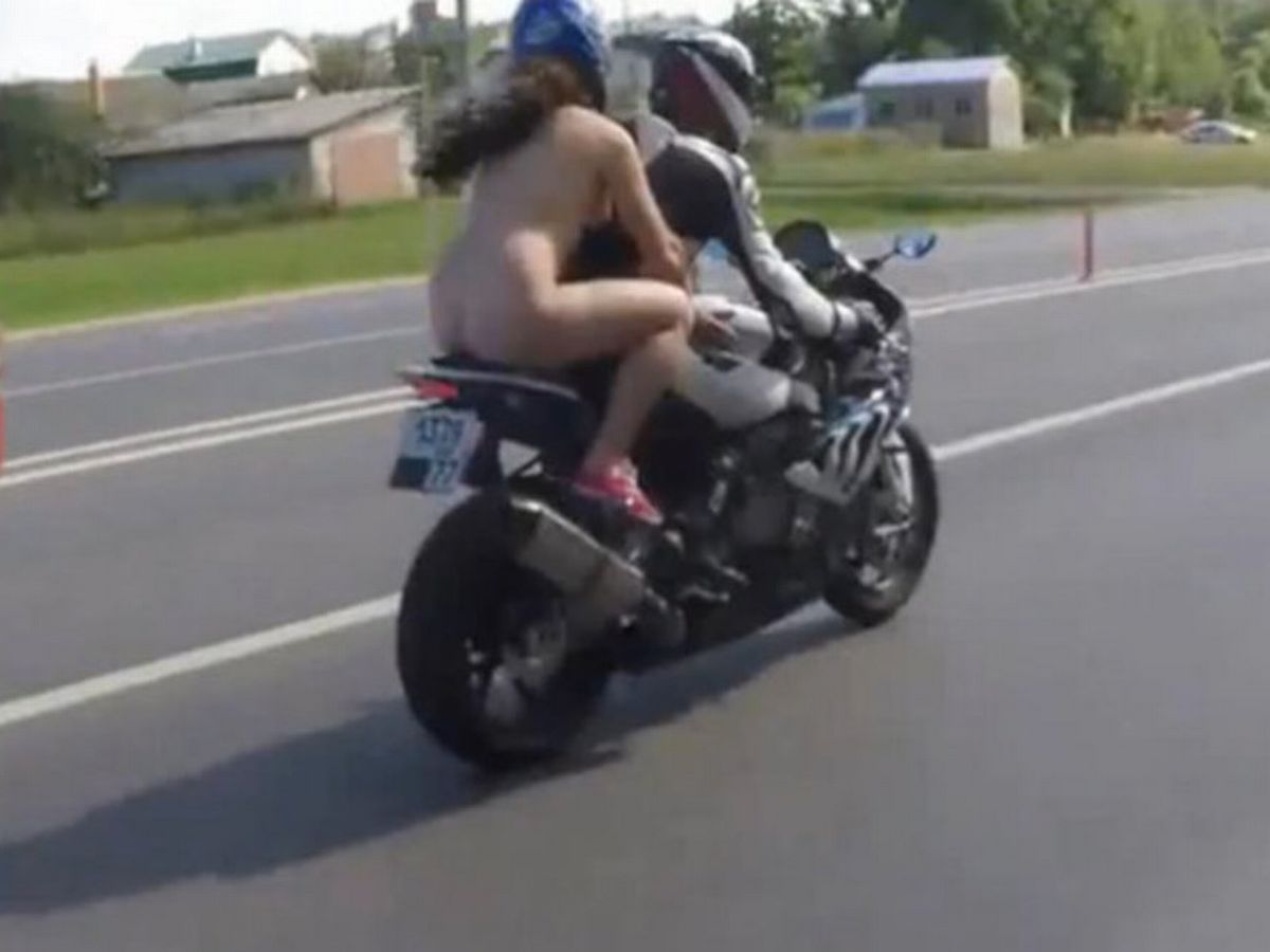 Best of Naked woman on a motorcycle