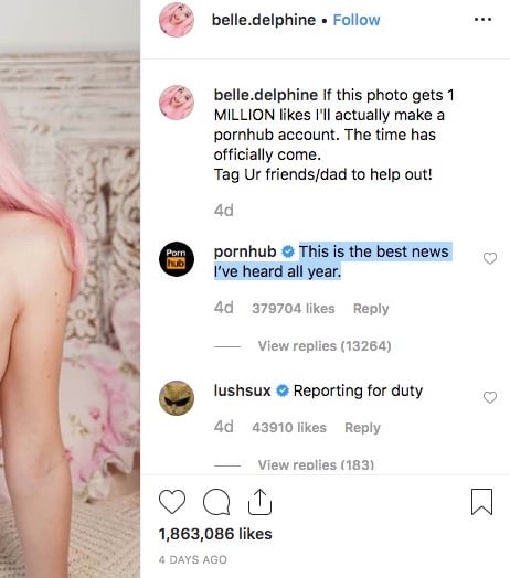 belle delphine pornographic