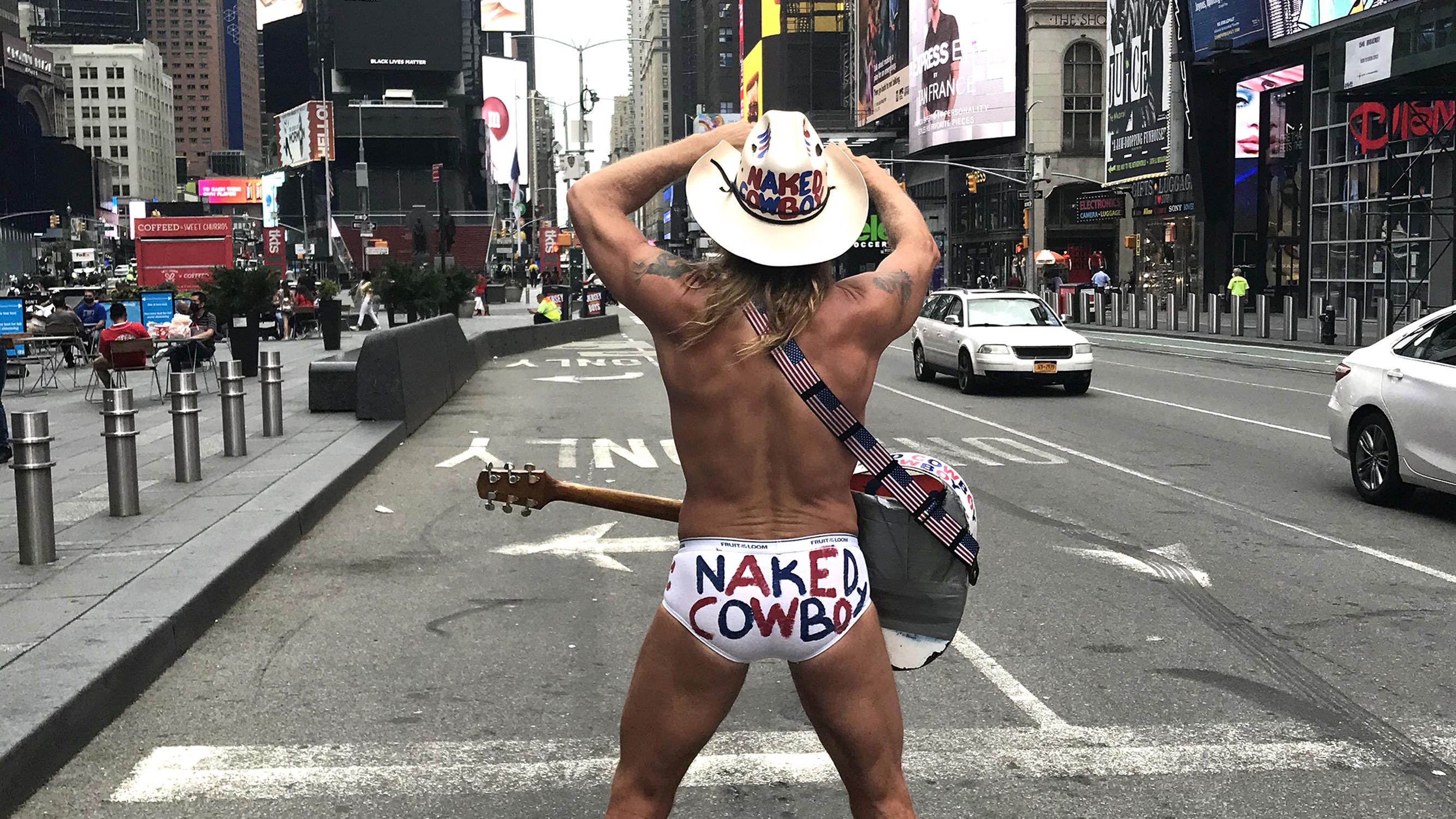 naked on street