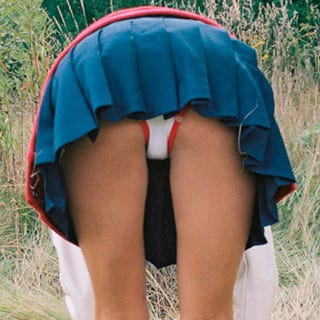 cristina romagnoli add mini skirt bendover photo