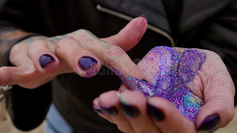 man fingering woman in public