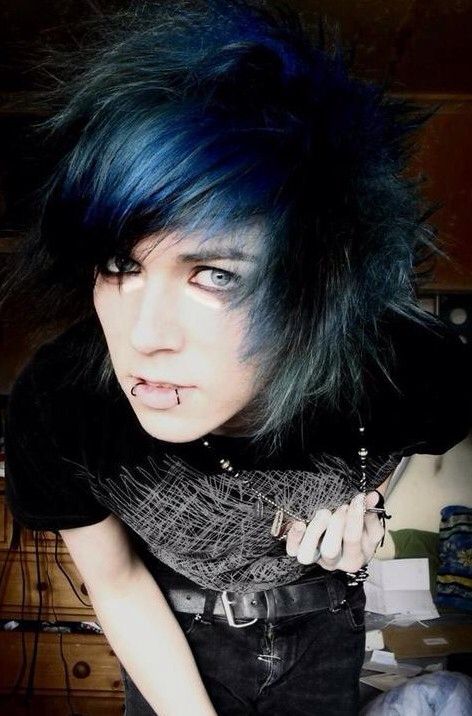 Best of Emo guys with black hair and blue eyes