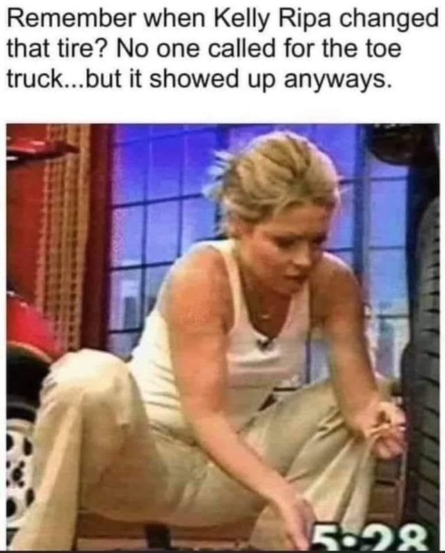 dave ricker share kelly ripa tire change photos