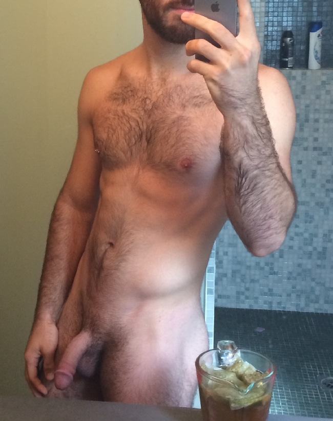 Naked Hairy Dudes latex dildo